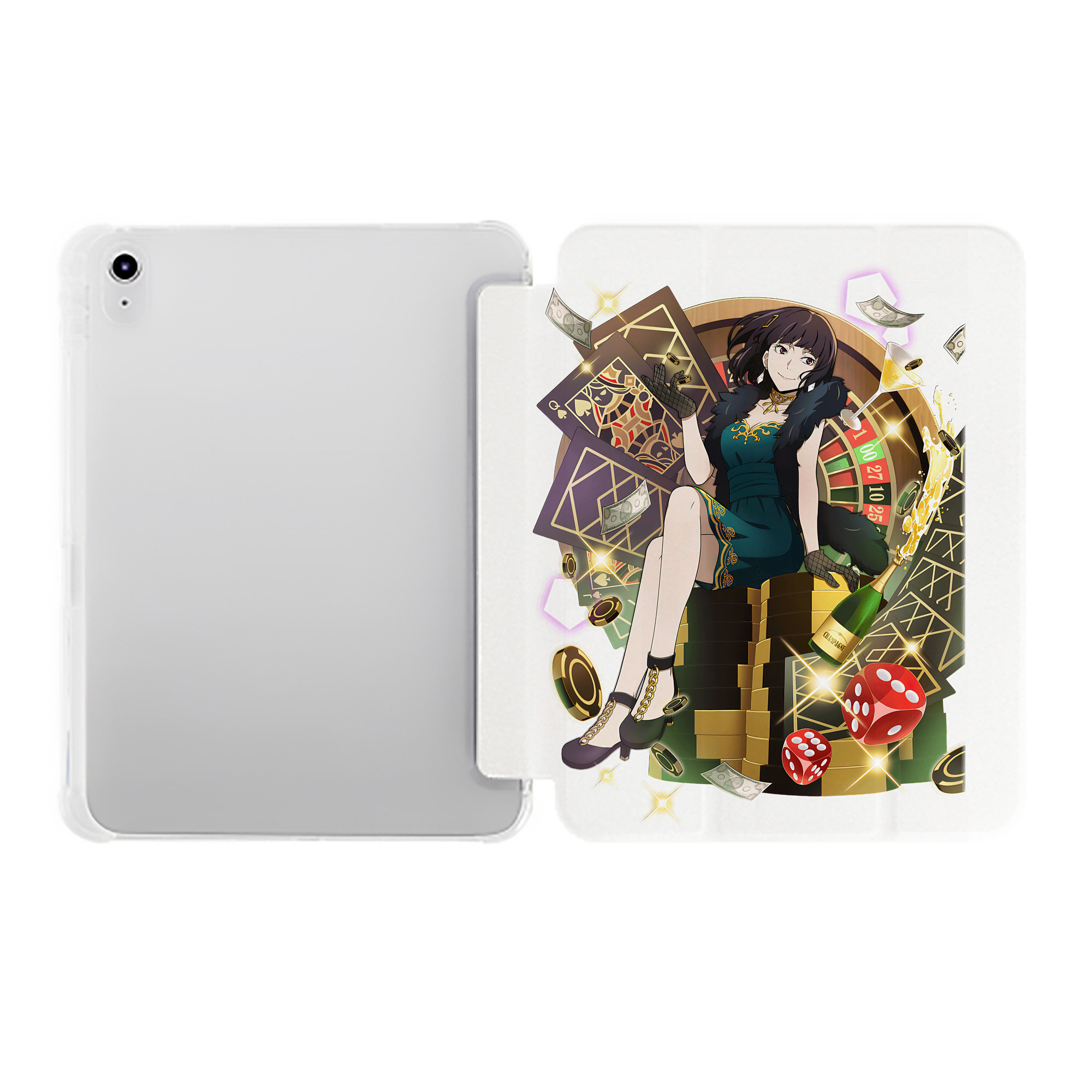 （画像用） 文豪ストレイドッグス Bungo Stray Dogs IPad ケース ペン収納付き 三つ折りスタンド PUレザー×シリコン 対応機種9.5/10.5/10.9インチ